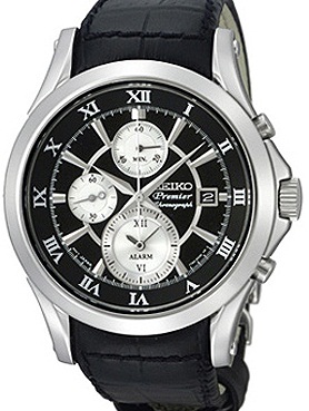 AAA 1:1 Replica Seiko-Premier Mens Watches Black Dial Quartz SNAD29P1 Watch