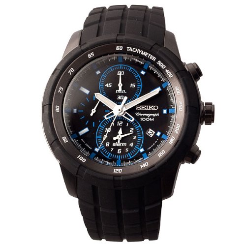 AAA 1:1 Replica Seiko-Chronograph Mens Watches Black Dial Quartz SNAD87P1 Watch