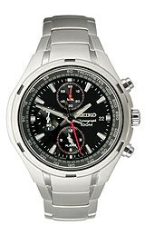 AAA 1:1 Replica Seiko-Chronograph Mens Watches Black Dial Quartz 42MM SNAE41P1 Watch