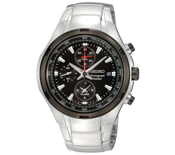 AAA 1:1 Replica Seiko-Chronograph Mens Watches Black Dial Quartz 44MM SNAE43P1 Watch