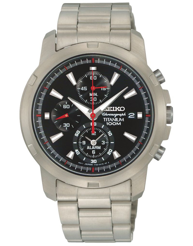 AAA 1:1 Replica Seiko-Chronograph Mens Watches Black Dial Quartz 44MM SNAE47P1 Watch