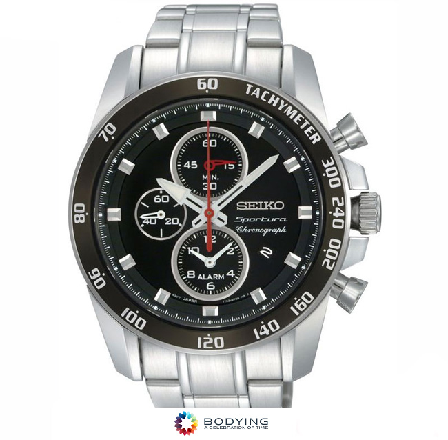 AAA 1:1 Replica Seiko-Sportura Mens Watches Black Dial Quartz 42MM SNAE69J1 Watch