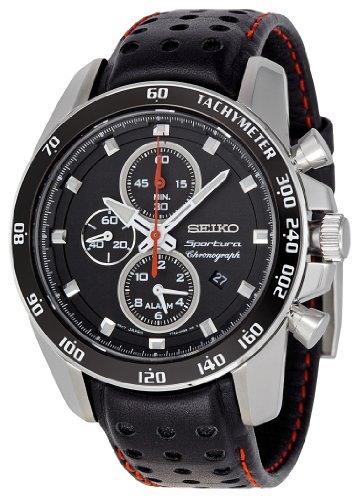 AAA 1:1 Replica Seiko-Sportura Mens Watches Black Dial Quartz 42MM SNAE69P2 Watch