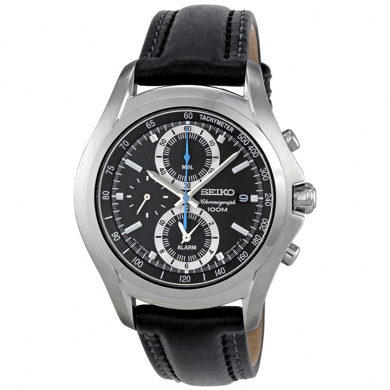 AAA 1:1 Replica Seiko-Chronograph Mens Watches Black Dial Quartz 44MM SNAE85P1 Watch