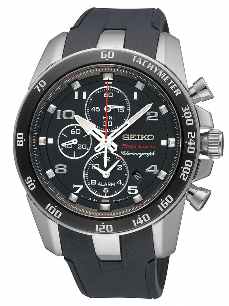 AAA 1:1 Replica Seiko-Sportura Mens Watches Black Dial Quartz 42MM SNAE87P1 Watch