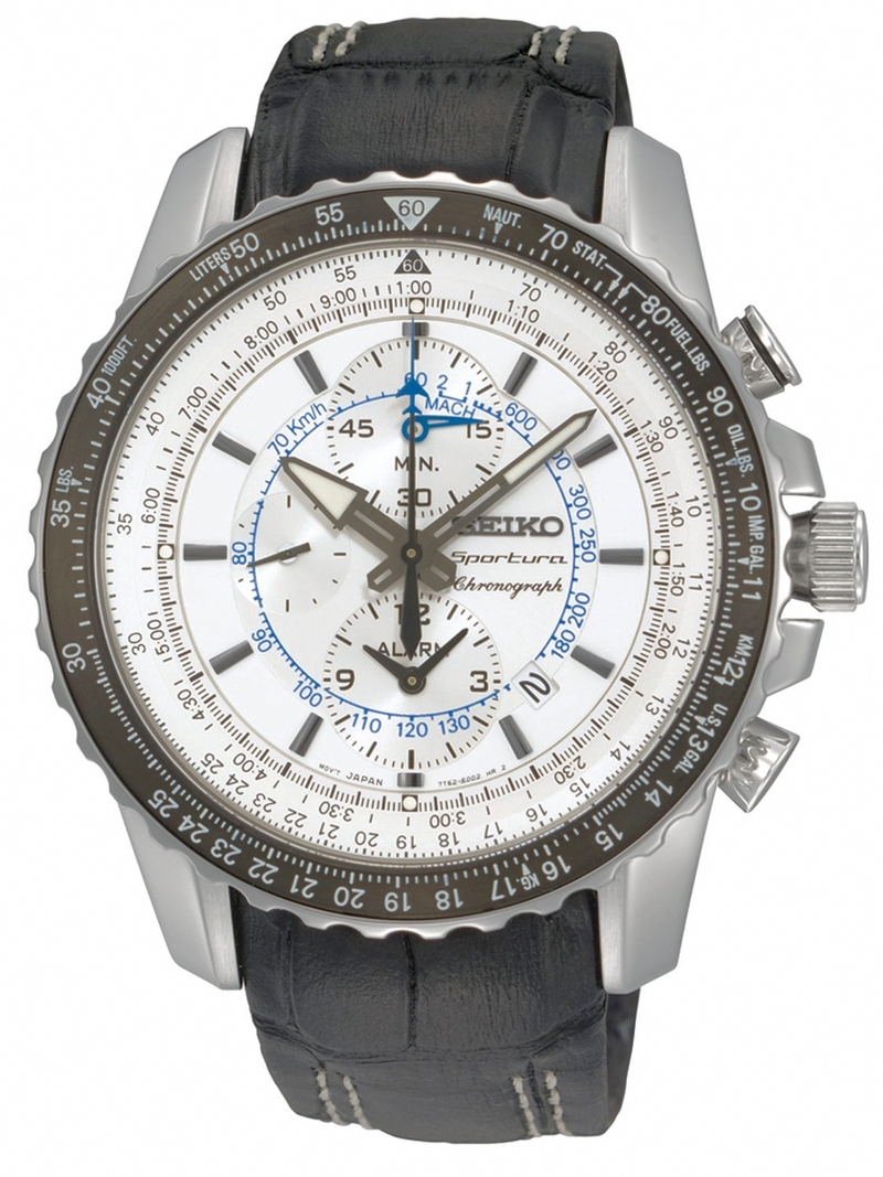 AAA 1:1 Replica Seiko-Sportura Mens Watches Gray Dial Quartz 44MM SNAF01P1 Watch