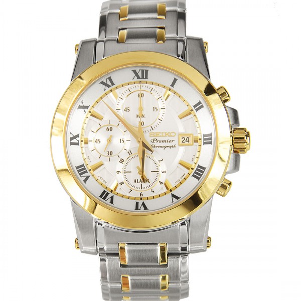 AAA 1:1 Replica Seiko-Premier Mens Watches Silver Dial Quartz 41.5MM SNAF32P1 Watch