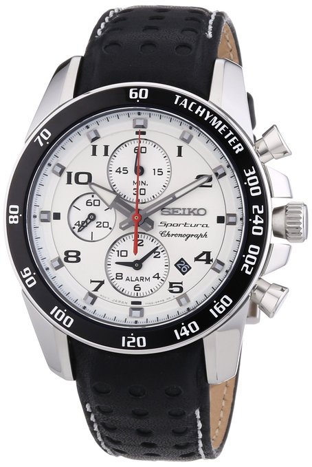 AAA 1:1 Replica Seiko-Sportura Mens Watches White Dial Quartz 42MM SNAF35P1 Watch