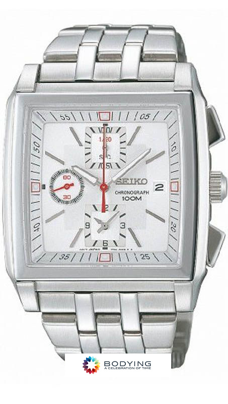 AAA 1:1 Replica Seiko-Chronograph Mens Watches White Dial Quartz 42MM SND759P1 Watch