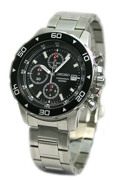 AAA 1:1 Replica Seiko-Chronograph Mens Watches Black Dial Quartz SNDA01P1 Watch