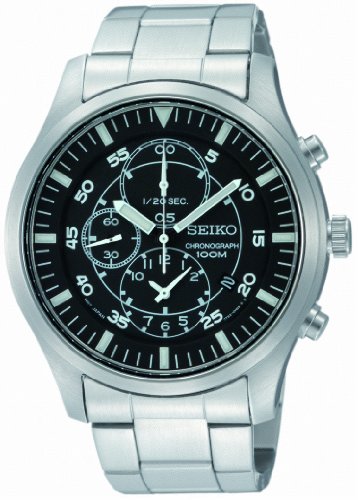 AAA 1:1 Replica Seiko Mens Watches Black Dial Japanese quartz 47MM SNDA19P1 Watch