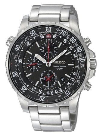 AAA 1:1 Replica Seiko-Chronograph Mens Watches Black Dial SNDA31P3 Watch