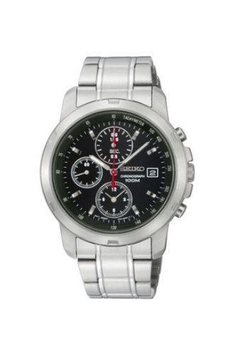 AAA 1:1 Replica Seiko-Chronograph Mens Watches Black Dial Quartz 40MM SNDB03P1 Watch