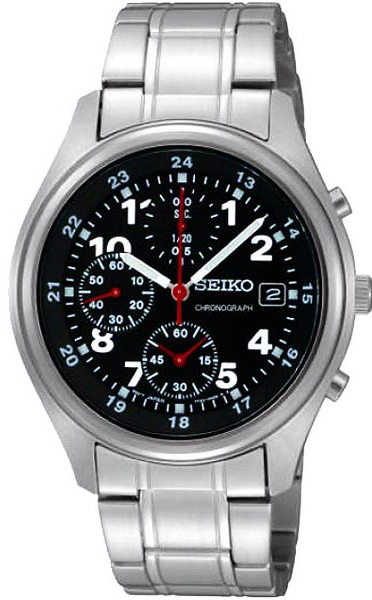 AAA 1:1 Replica Seiko Mens Watches Black Dial Quartz 39MM SNDB31P1 Watch