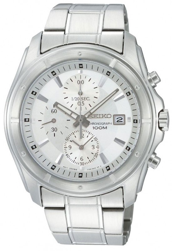 AAA 1:1 Replica Seiko-Chronograph Mens Watches White Dial Quartz 45MM SNDB61P1 Watch