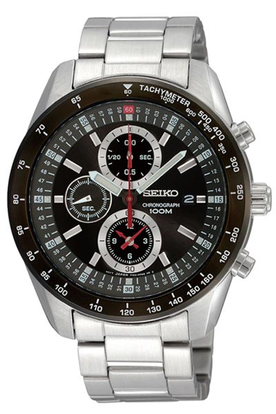 AAA 1:1 Replica Seiko Mens Watches Black Dial Quartz 42MM SNDB73P1 Watch