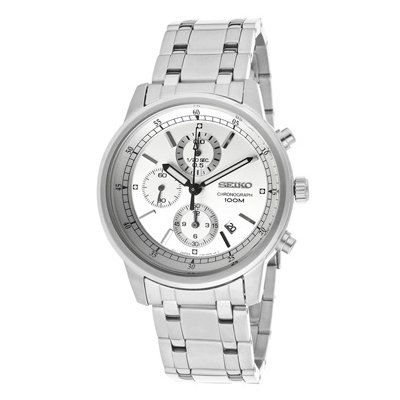 AAA 1:1 Replica Seiko-Chronograph Mens Watches Silver Dial Quartz 40MM SNDC25P1 Watch