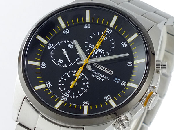AAA 1:1 Replica Seiko-Chronograph Mens Watches Black Dial Japanese Quartz 43MM SNDC85P1 Watch