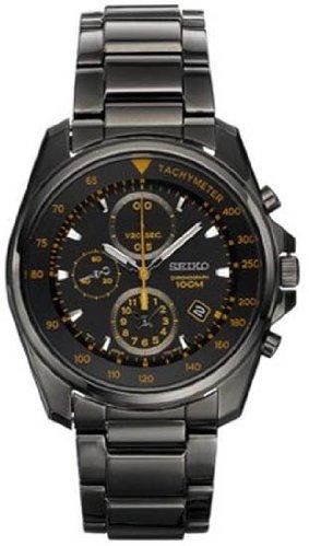 AAA 1:1 Replica Seiko-Chronograph Mens Watches Black Dial Quartz 43MM SNDD65P1 Watch