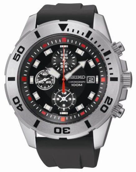 AAA 1:1 Replica Seiko-Chronograph Mens Watches Black Dial Quartz 44MM SNDD95P2 Watch