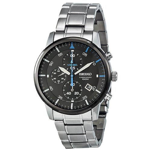 AAA 1:1 Replica Seiko-Chronograph Mens Watches Black Dial Quartz 40MM SNDE07P1 Watch