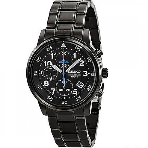 AAA 1:1 Replica Seiko-Chronograph Mens Watches Black Dial Quartz 44MM SNDE09P1 Watch