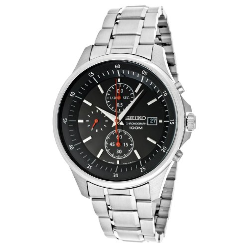 AAA 1:1 Replica Seiko-Chronograph Mens Watches Black Dial Quartz 44MM SNDE27P1 Watch