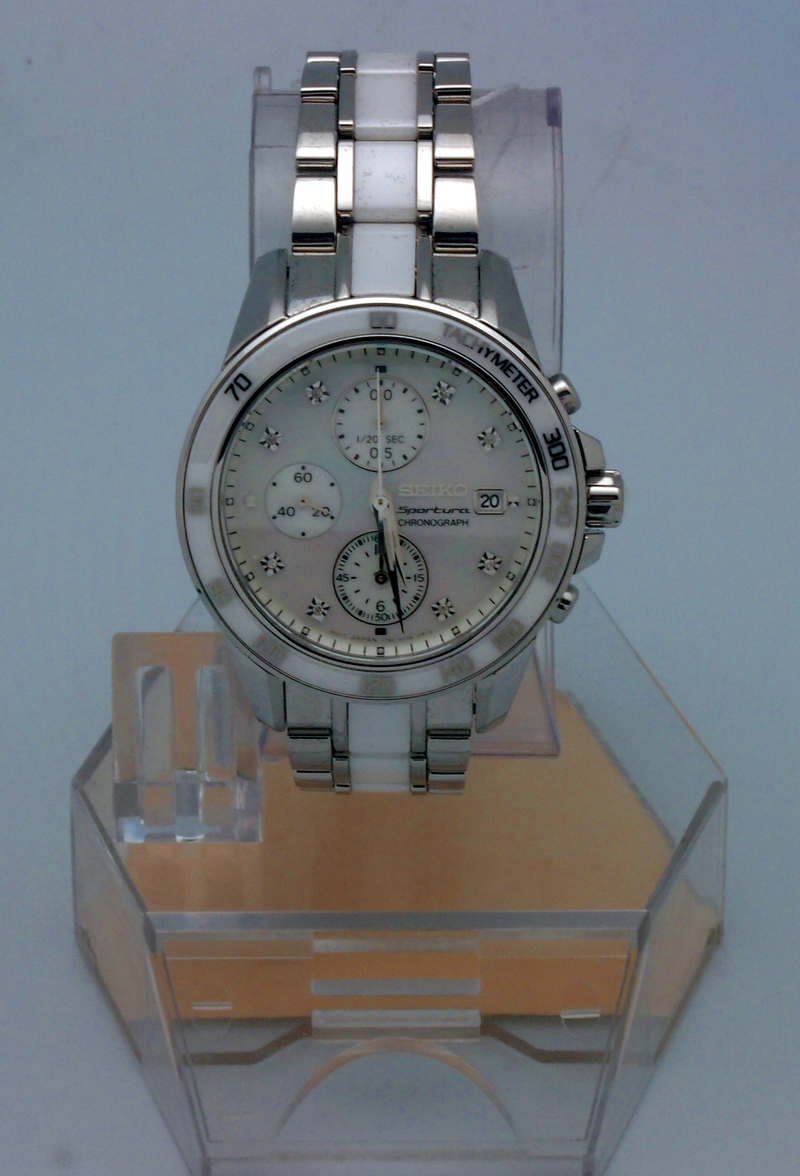 AAA 1:1 Replica Seiko-Sportura Ladies Watches White Dial Quartz 37MM SNDX95P1 Watch