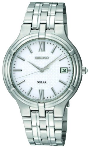 AAA 1:1 Replica Seiko Mens Watches White Dial Solar 37MM SNE025P1 Watch