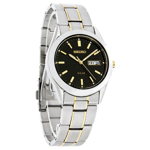 AAA 1:1 Replica Seiko-Usa Mens Watches Black Dial Quartz 37MM SNE047 Watch
