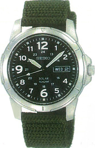 AAA 1:1 Replica Seiko-Solar Mens Watches Black Dial Solar SNE095P2 Watch