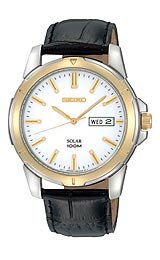 AAA 1:1 Replica Seiko-Usa Mens Watches White Dial Solar 40MM SNE104 Watch