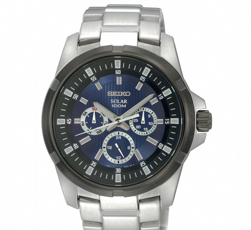 AAA 1:1 Replica Seiko-Solar Mens Watches Blue Dial Solar 39MM SNE115P1 Watch