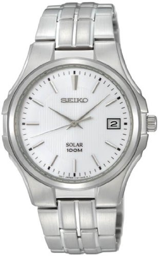 AAA 1:1 Replica Seiko-Solar Mens Watches White Dial Solar 36MM SNE131P1 Watch