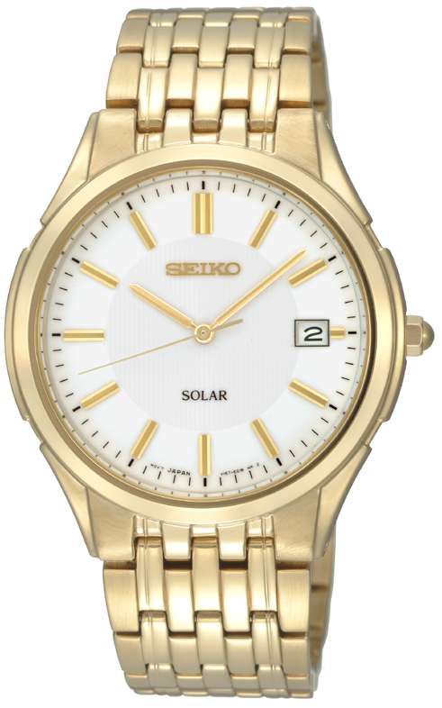 AAA 1:1 Replica Seiko-Solar Mens Watches White Dial Solar 36MM SNE138P1 Watch