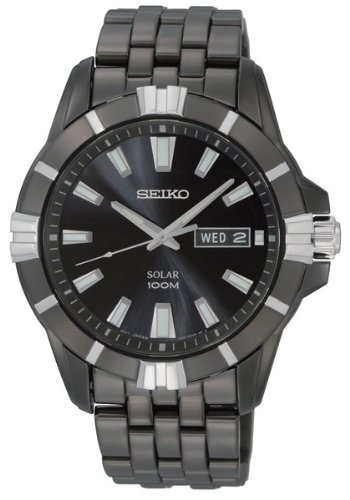 AAA 1:1 Replica Seiko-Usa Mens Watches Black Dial Solar 36MM SNE177 Watch