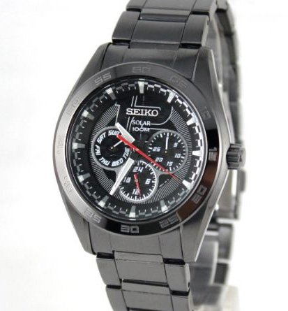 AAA 1:1 Replica Seiko-Solar Mens Watches Black Dial Solar 40MM SNE201P1 Watch