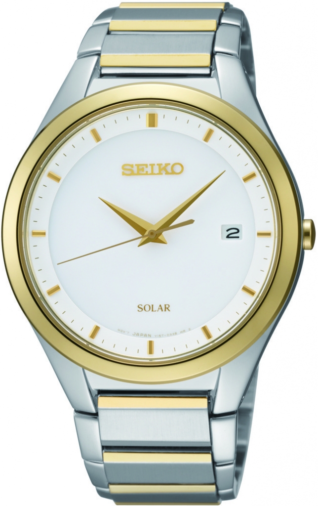 AAA 1:1 Replica Seiko-Solar Mens Watches White Dial Solar 40MM SNE246P1 Watch