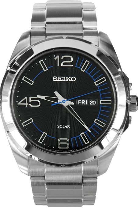 AAA 1:1 Replica Seiko Mens Watches Black Dial Solar 46MM SNE277P2 Watch