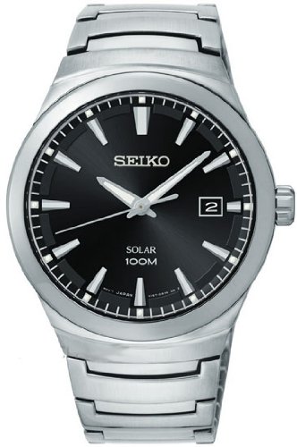 AAA 1:1 Replica Seiko Mens Watches Black Dial Solar 39MM SNE291P1 Watch