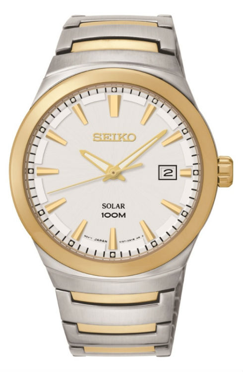 AAA 1:1 Replica Seiko Mens Watches White Dial Solar 40MM SNE292P1 Watch