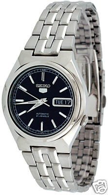 AAA 1:1 Replica Seiko Mens Watches Black Dial 30 Meters Water Resistant 36MM SNK307K1 Watch