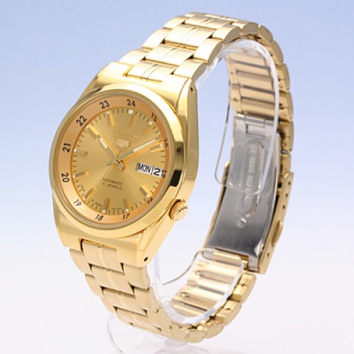 AAA 1:1 Replica Seiko-5 Mens Watches Gold Dial 41MM SNK574J1 Watch