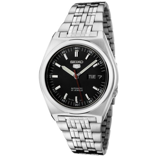 AAA 1:1 Replica Seiko Mens Watches Black Dial Automatic 38MM SNK649K1 Watch