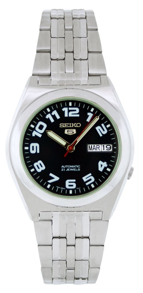 AAA 1:1 Replica Seiko Mens Watches Black Dial Automatic 36MM SNK655K1 Watch