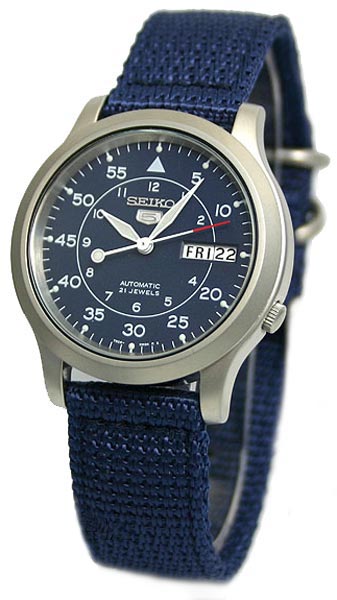 AAA 1:1 Replica Seiko-5 Mens Watches Blue Dial automatic SNK807K2 Watch