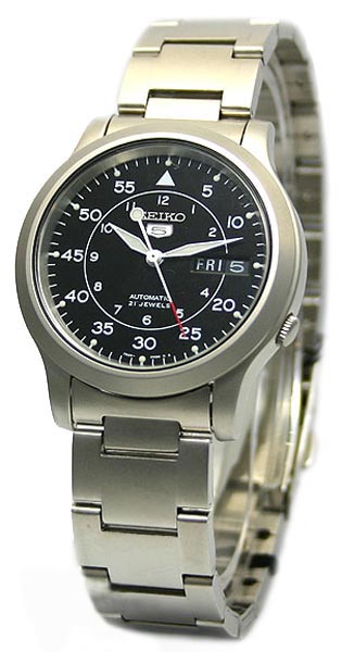 AAA 1:1 Replica Seiko-5 Mens Watches Black Dial automatic SNK809K1 Watch
