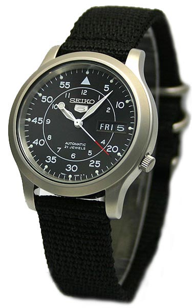 AAA 1:1 Replica Seiko-5 Mens Watches Black Dial automatic SNK809K2 Watch