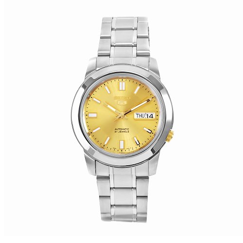AAA 1:1 Replica Seiko Mens Watches Gold Dial Automatic 38MM SNKK13K1 Watch