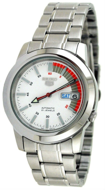AAA 1:1 Replica Seiko-5 Mens Watches White Dial Automatic 38MM SNKK25K1 Watch